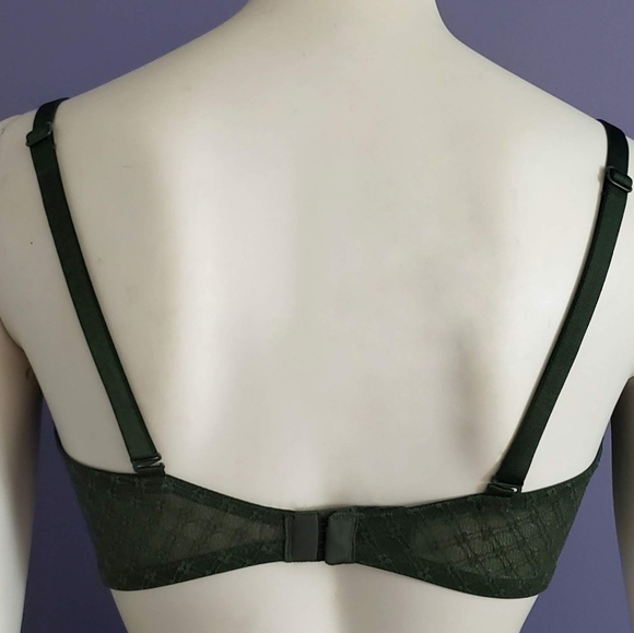 Victoria's Secret Bra 34DD Lined Demi Lace Velvet - Picture 4 of 8